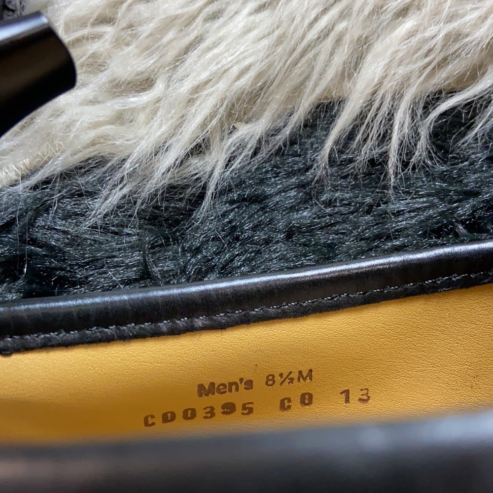 Cole Haan Black Leather Loafers with Gold Accents - Picture 8 of 8